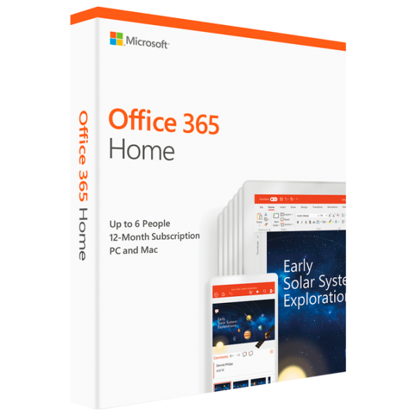 Пакет офисных программ Microsoft Office 365 Home Eng X86/ X64 6 ПК/ Карточка photo 1