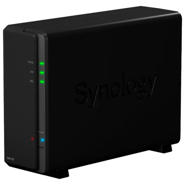 Сетевое хранилище Synology DS118 Черный photo 1