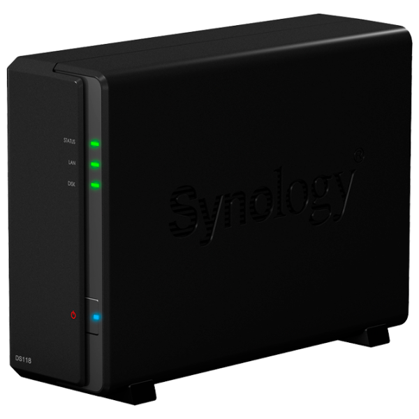Сетевое хранилище Synology DS118 Черный photo 1