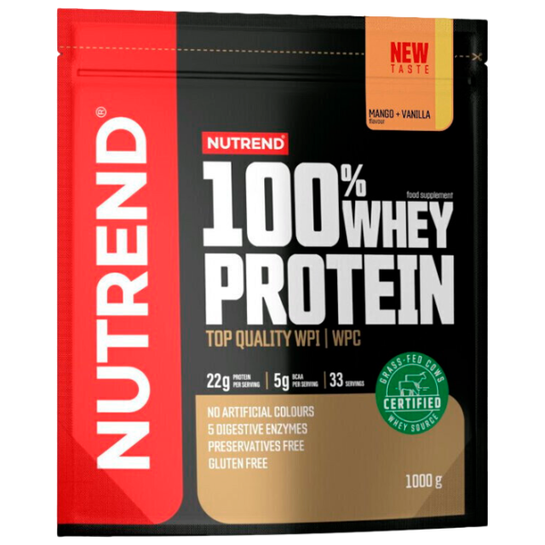 Proteină Nutrend 100% WHEY PROTEIN 1000 g (28275) praf/ Mango , Vanilie photo 1 Proteină Nutrend 100% WHEY PROTEIN 1000 g (28275) praf/ Mango , Vanilie photo 1
