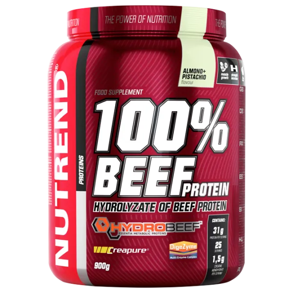 Proteină Nutrend 100% BEEF PROTEIN 900 g (15463) praf/ Fistic , Migdale photo 1