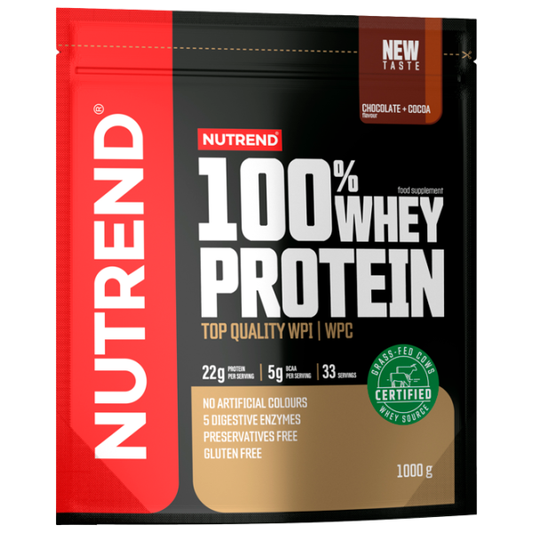 Proteină Nutrend 100% WHEY PROTEIN 1000 g (29420) praf/ Ciocolată, Cacao photo 1 Proteină Nutrend 100% WHEY PROTEIN 1000 g (29420) praf/ Ciocolată, Cacao photo 1