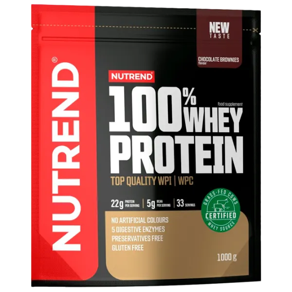 Proteină Nutrend 100% WHEY PROTEIN 1000 g (28478) praf/ Brownies de ciocolată photo 1