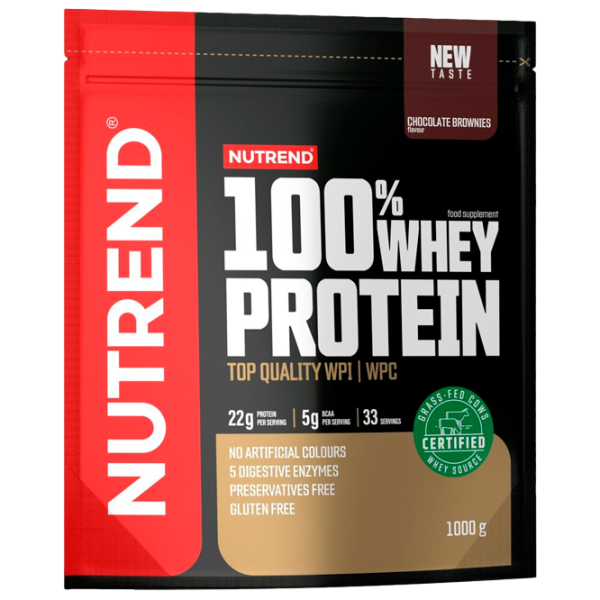 Proteină Nutrend 100% WHEY PROTEIN 1000 g (28478) praf/ Brownies de ciocolată photo 1