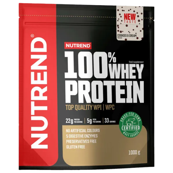 Proteină Nutrend 100% WHEY PROTEIN 1000 g (27725) praf/ Biscuit cu cremă photo 1 Proteină Nutrend 100% WHEY PROTEIN 1000 g (27725) praf/ Biscuit cu cremă photo 1