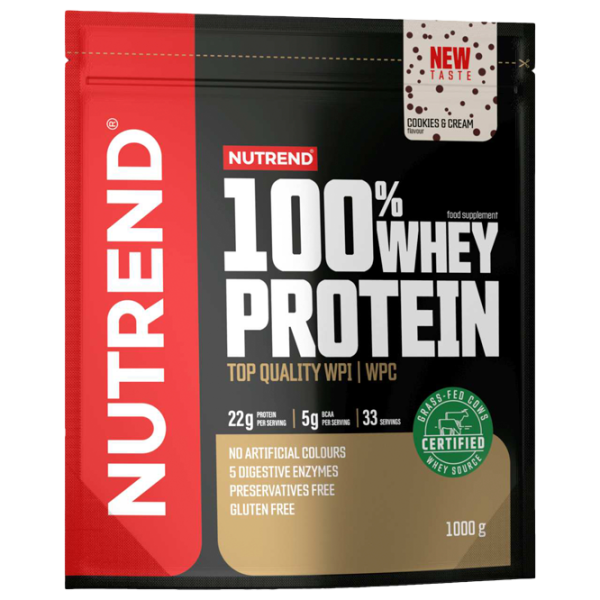 Proteină Nutrend 100% WHEY PROTEIN 1000 g (27725) praf/ Biscuit cu cremă photo 1 Proteină Nutrend 100% WHEY PROTEIN 1000 g (27725) praf/ Biscuit cu cremă photo 1
