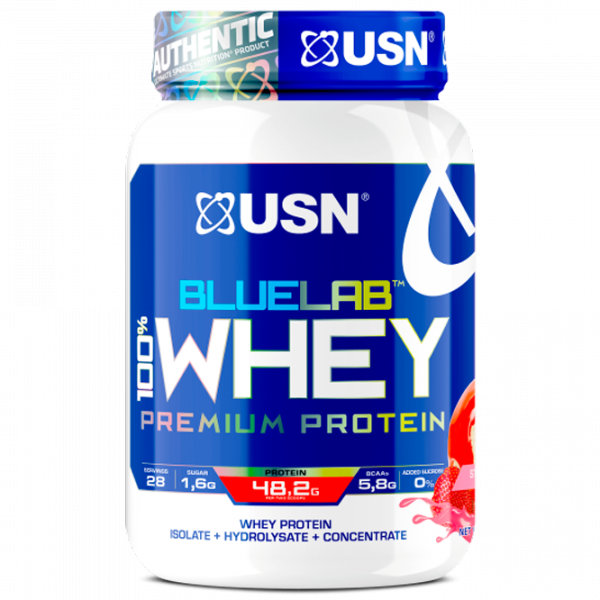 Proteină USN BLUE LAB WHEY 908 г (BLW02) praf/ Сăpșuni photo 1