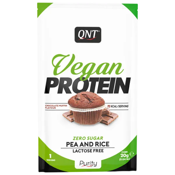 Proteină QNT VEGAN PROTEIN 20 g (9756/ PUR0029) praf/ Chocolate muffin photo 1