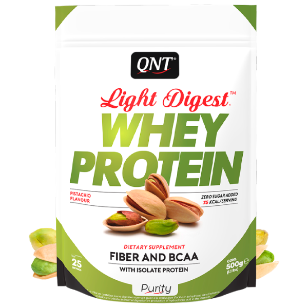 Proteină QNT WHEY LIGHT DIGEST 500 g (5660/ PUR0019) praf/ Fistic photo 1