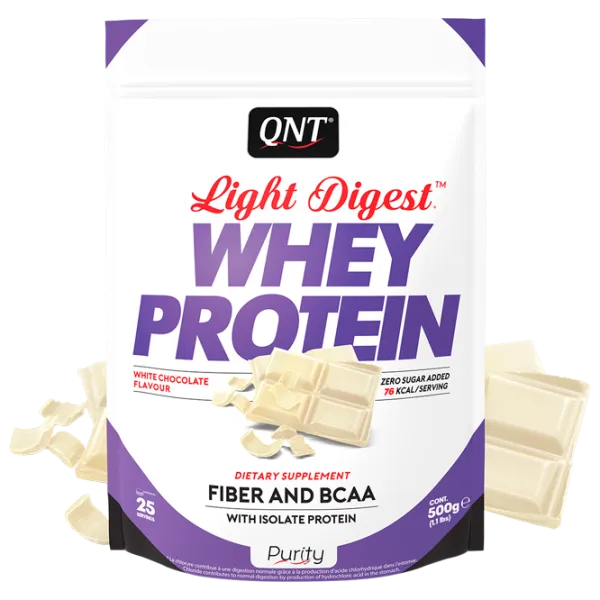 Proteină QNT WHEY LIGHT DIGEST 500 g (8079/ PUR0020) praf/ Ciocolată albă photo 1 Proteină QNT WHEY LIGHT DIGEST 500 g (8079/ PUR0020) praf/ Ciocolată albă photo 1