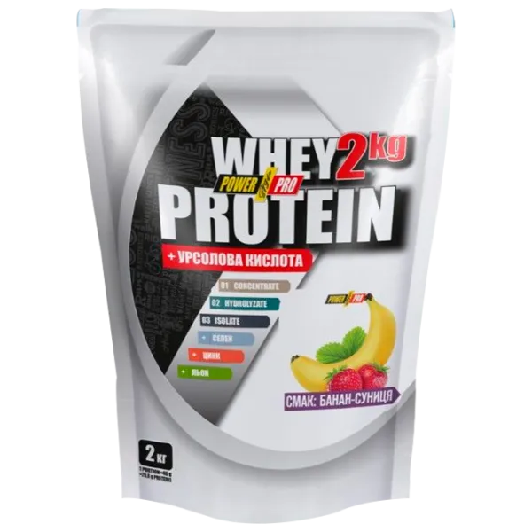 Proteină POWER PRO Whey Protein Blend 2000 g (30083) praf/ Banana, căpșuni photo 1 Proteină POWER PRO Whey Protein Blend 2000 g (30083) praf/ Banana, căpșuni photo 1