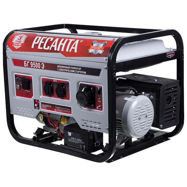 Генератор Resanta BG9500 220 В Бензин/ 7.5 кВт photo 1