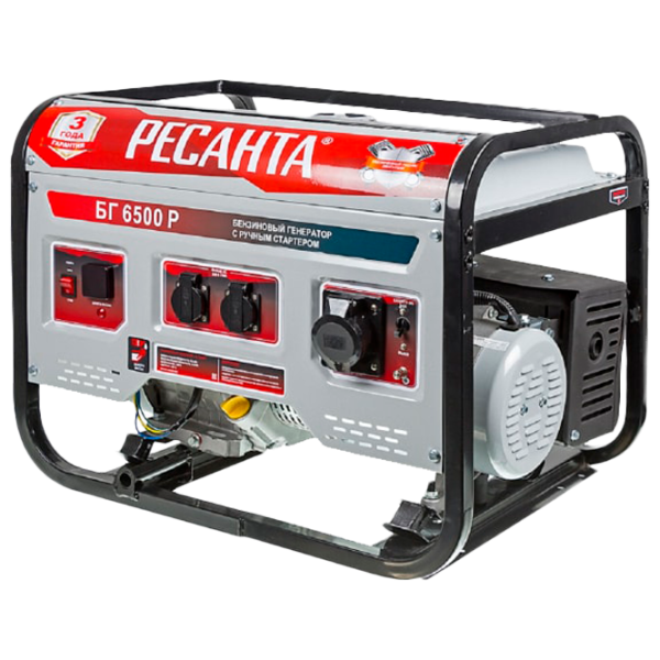 Генератор Resanta BG6500 P 220 В Бензин/ 5 кВт photo 1