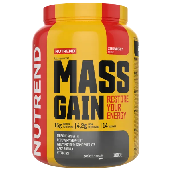 Gainer Nutrend Mass Gain (8204) Сăpșuni 1000 g photo 1