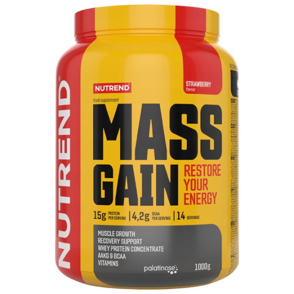 Gainer Nutrend Mass Gain (8204) Сăpșuni 1000 g photo 1