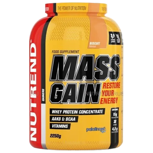 Гейнер Nutrend Mass Gain (8205) Бисквит 2250 г photo 1