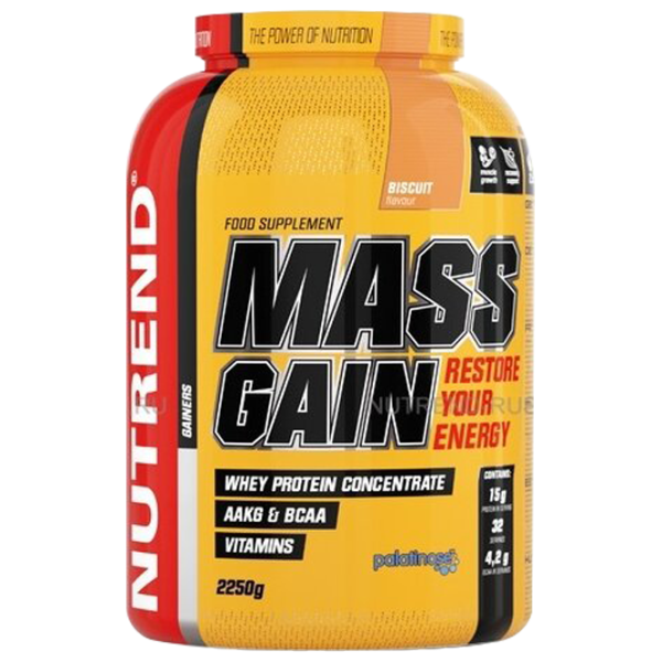 Гейнер Nutrend Mass Gain (8205) Бисквит 2250 г photo 1