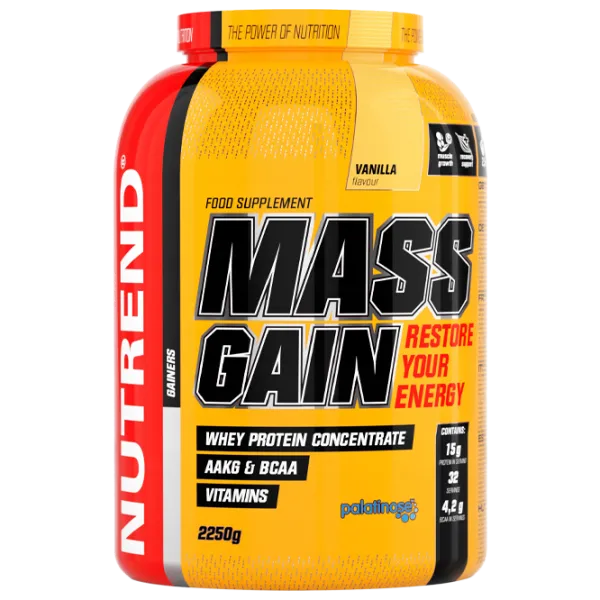 Gainer Nutrend Mass Gain (8206) Vanilie 2250 g photo 1