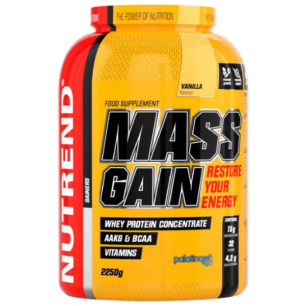 Gainer Nutrend Mass Gain (8206) Vanilie 2250 g photo 1