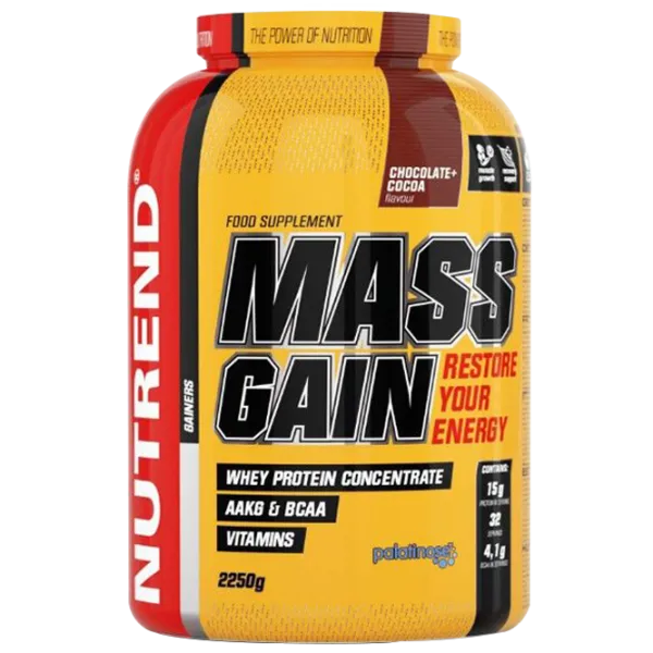 Gainer Nutrend Mass Gain (930) Ciocolată, Cacao 2250 g photo 1