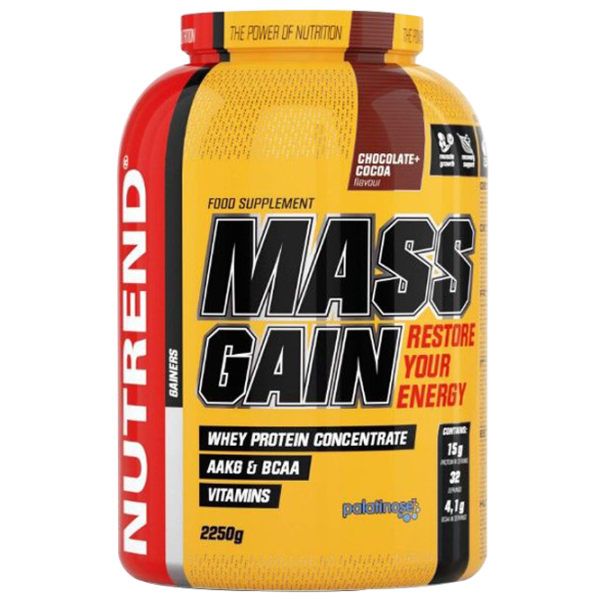 Gainer Nutrend Mass Gain (930) Ciocolată, Cacao 2250 g photo 1