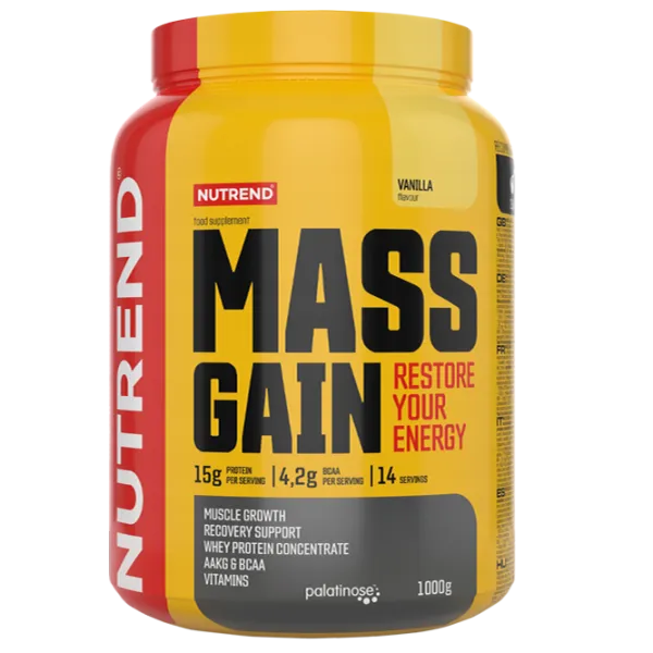 Gainer Nutrend Mass Gain (928) Vanilie 1000 g photo 1 Gainer Nutrend Mass Gain (928) Vanilie 1000 g photo 1