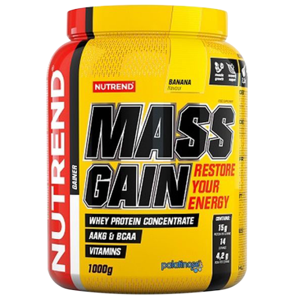 Gainer Nutrend Mass Gain (8203) Banană 1000 g photo 1