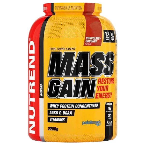 Gainer Nutrend Mass Gain (3111) Ciocolată, Cocos 2250 g photo 1