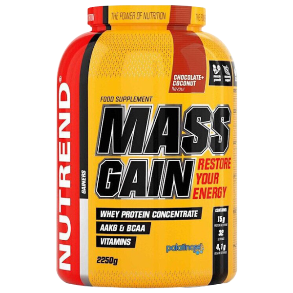 Gainer Nutrend Mass Gain (3111) Ciocolată, Cocos 2250 g photo 1