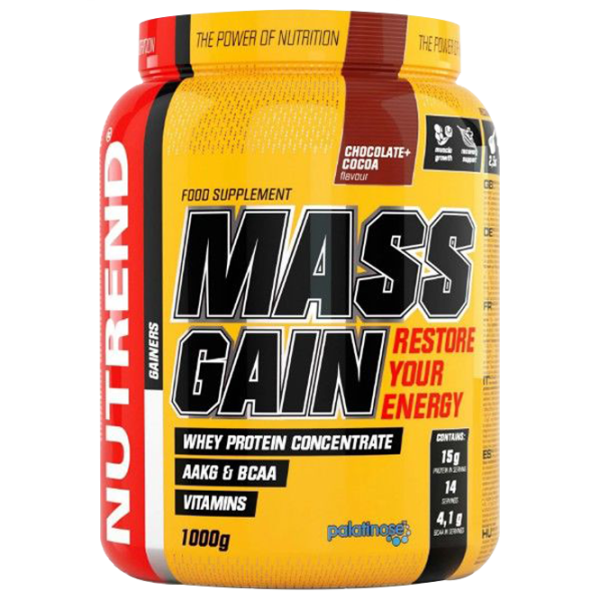 Gainer Nutrend Mass Gain (925) Ciocolată, Cacao 1000 g photo 1
