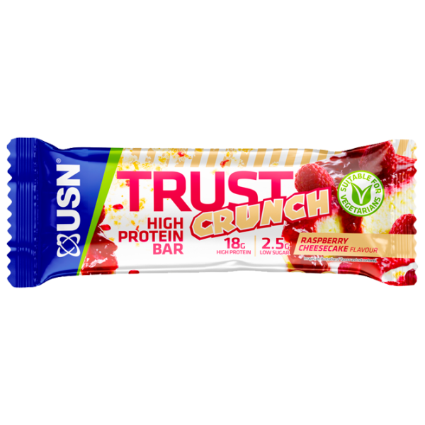 Batoane proteice USN TRUST CRUNCH Cheesecake cu zmeură (24660) 60 g photo 1 Batoane proteice USN TRUST CRUNCH Cheesecake cu zmeură (24660) 60 g photo 1