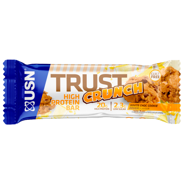 Batoane proteice USN TRUST CRUNCH Ciocolata alba, biscuit (18011) 60 g photo 1 Batoane proteice USN TRUST CRUNCH Ciocolata alba, biscuit (18011) 60 g photo 1