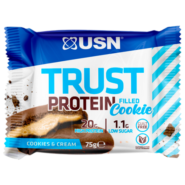 Batoane proteice USN TRUST FILLED Cookies and cream (24661) 75 g photo 1 Batoane proteice USN TRUST FILLED Cookies and cream (24661) 75 g photo 1