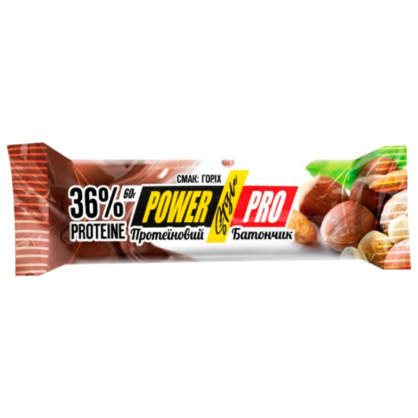 Batoane proteice POWER PRO PROTEIN BAR Nuc (30102) 60 g photo 1