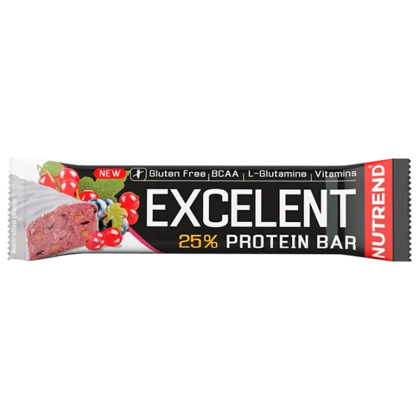 Batoane proteice Nutrend EXCELENT PROTEIN BAR Coacăze negre, merișor (5021) 85 g photo 1