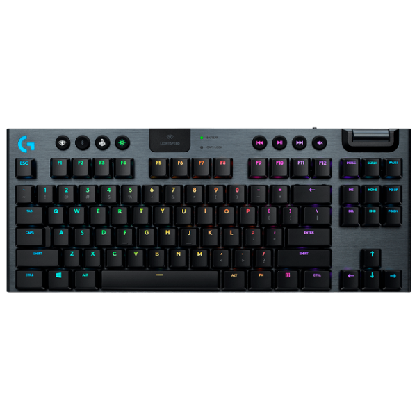 Tastatură Logitech G915 TKL Fără fir + Cu fir/ Black photo 1