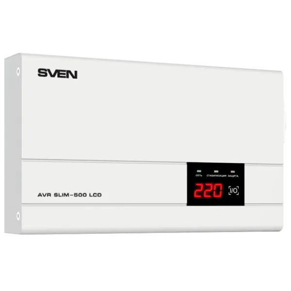 Стабилизатор напряжения Sven SLIM AVR Белый photo 1