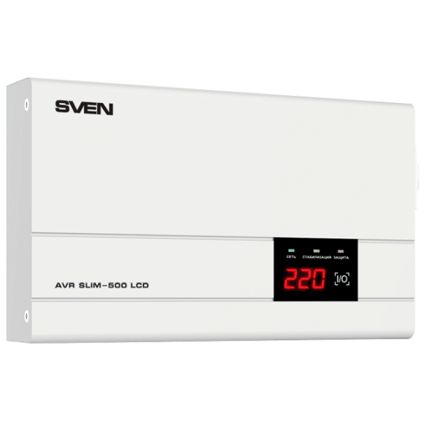 Стабилизатор напряжения Sven SLIM AVR Белый photo 1