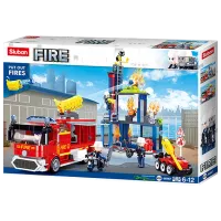 Конструктор Sluban Fighting Training Center Пожарные/ Разноцветный