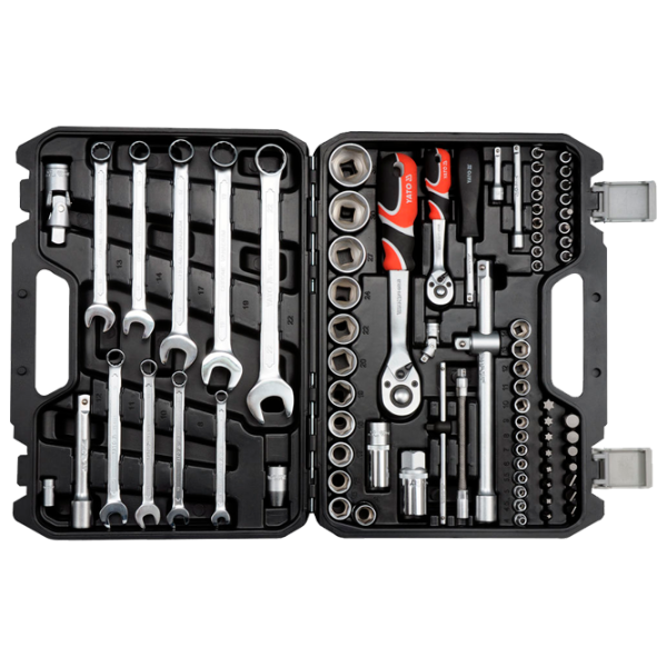 Set chei tubulare cu clichet Yato YT-12691 Cantitatea în set: 82 buc. photo 1