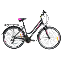 Bicicletă Crosser CITY 700C 28" 18" Aluminiu/ Pink Black