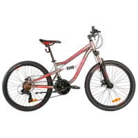 Велосипед Crosser Legion 26" 14" (26-031-21-14) Алюминий/ Красный Серебристый