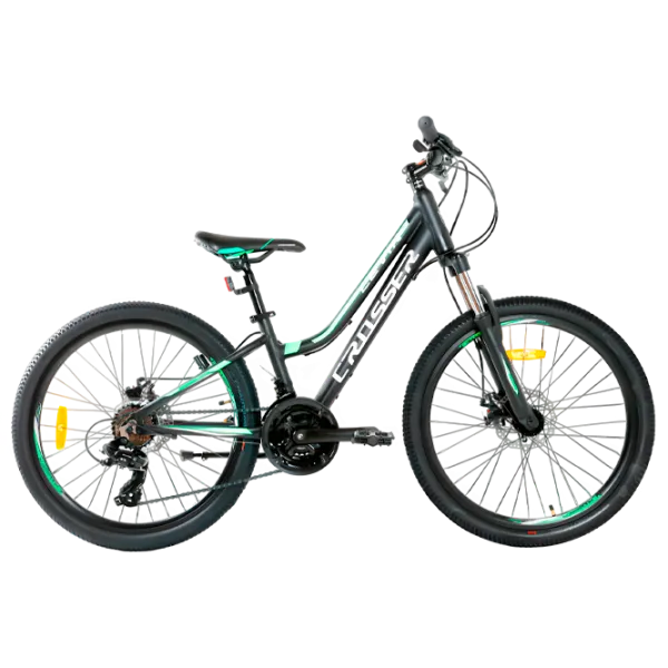 Bicicletă Crosser Levin 24" 12" Aluminiu/ Green Black photo 1