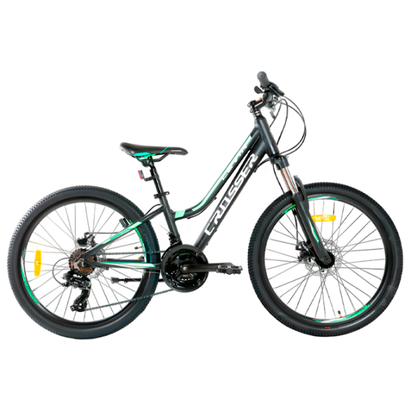 Bicicletă Crosser Levin 24" 12" Aluminiu/ Green Black photo 1
