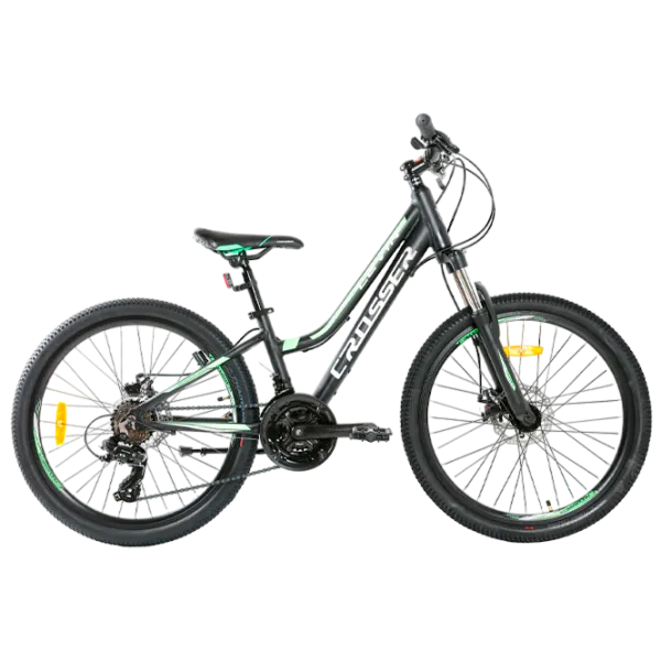 Bicicletă Crosser Levin 26" 14" (24-036-21-14) Aluminiu/ Green Black photo 1 Bicicletă Crosser Levin 26" 14" (24-036-21-14) Aluminiu/ Green Black photo 1