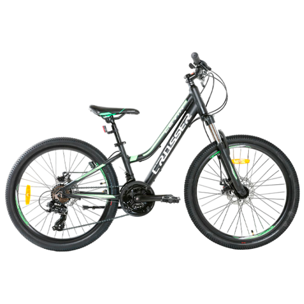 Bicicletă Crosser Levin 26" 14" (24-036-21-14) Aluminiu/ Green Black photo 1 Bicicletă Crosser Levin 26" 14" (24-036-21-14) Aluminiu/ Green Black photo 1