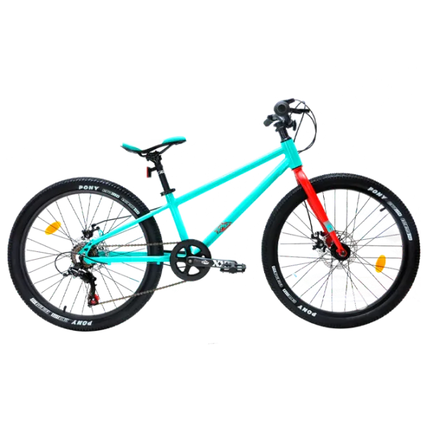 Bicicletă Crosser Kids Bike 24" Aluminiu/ Green Red photo 1 Bicicletă Crosser Kids Bike 24" Aluminiu/ Green Red photo 1