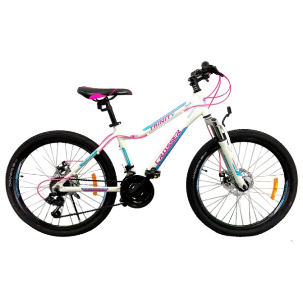 Велосипед Crosser Trinity 24" 15" (24-035-21-15) Алюминий/ Белый Розовый photo 1