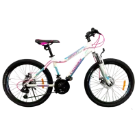 Bicicletă Crosser Trinity 24" 15" (24-035-21-15) Aluminiu/ White Pink