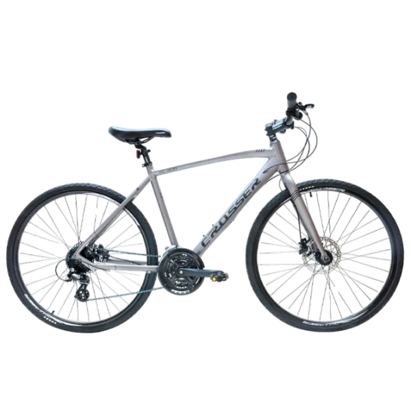 Bicicletă Crosser HYBRID 700C 20" 24" Aluminiu/ Gray Black photo 1